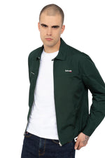 Dark green shirt collar jacket - Image n°1