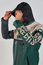 Vintage green and off-white racing leather jacket - Image n°3