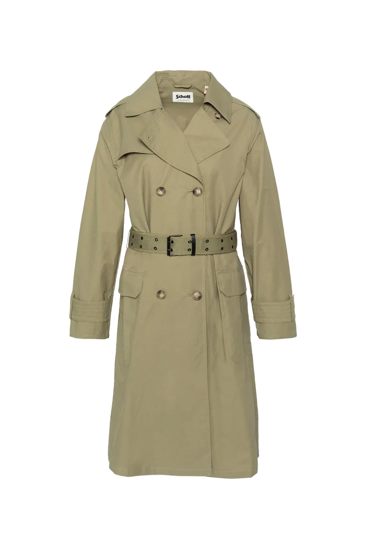 Light khaki army trench coat - Image n°1