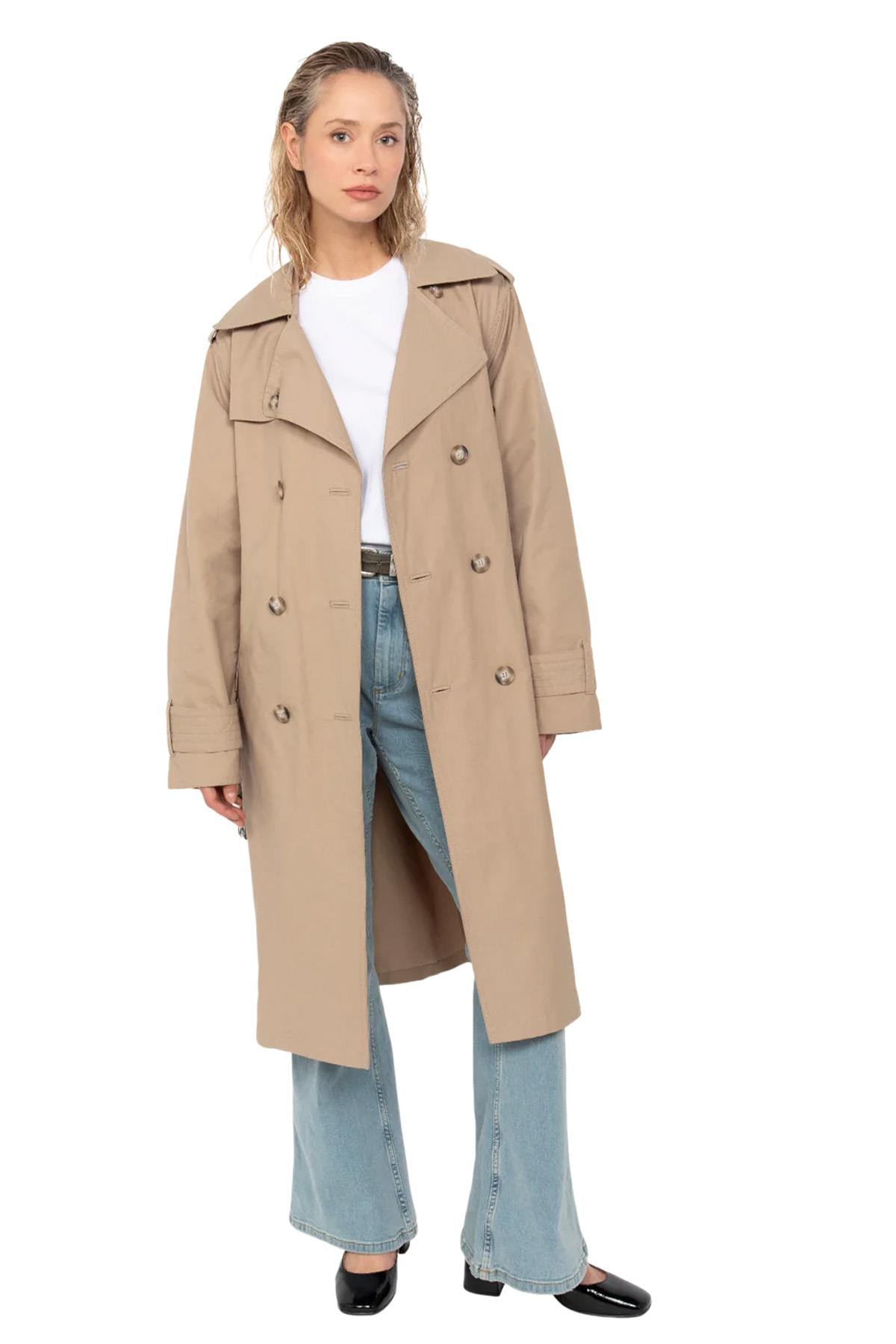 Beige army trench coat - Image n°3