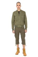 Khaki cotton bomber jacket - Image n°8