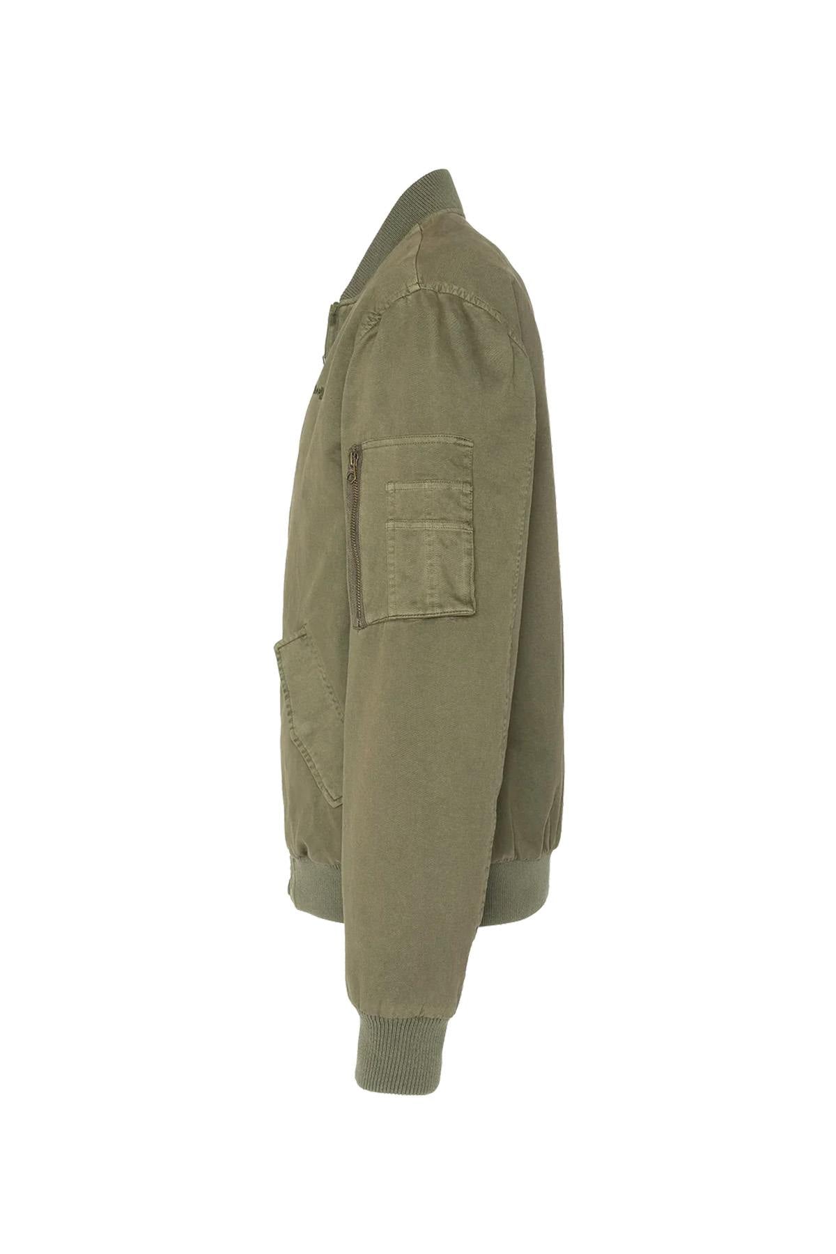 Khaki cotton bomber jacket - Image n°7
