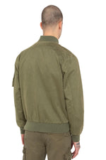 Khaki cotton bomber jacket - Image n°3