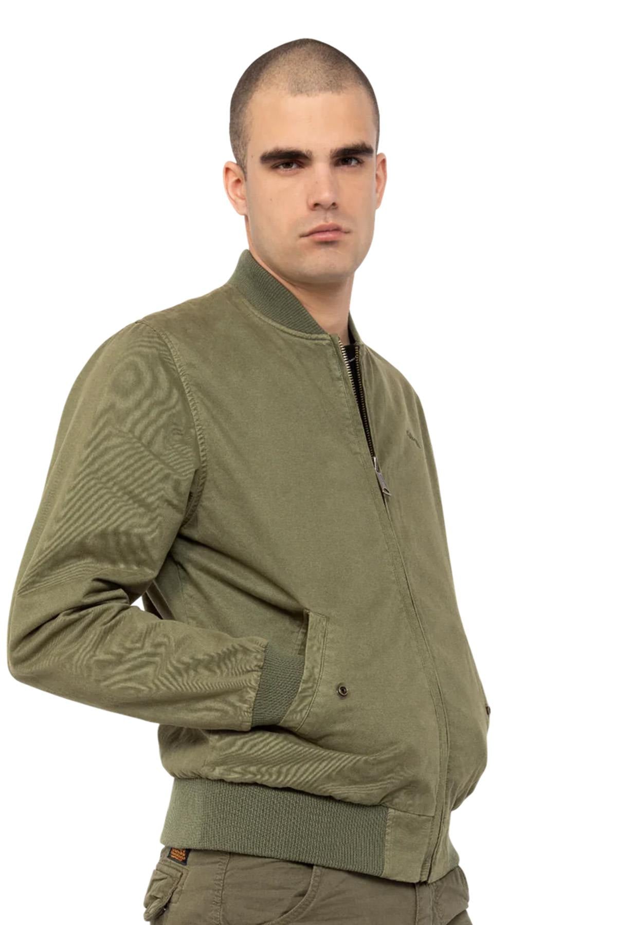 Khaki cotton bomber jacket - Image n°1