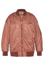 Powder pink nylon bomber jacket - Image n°1