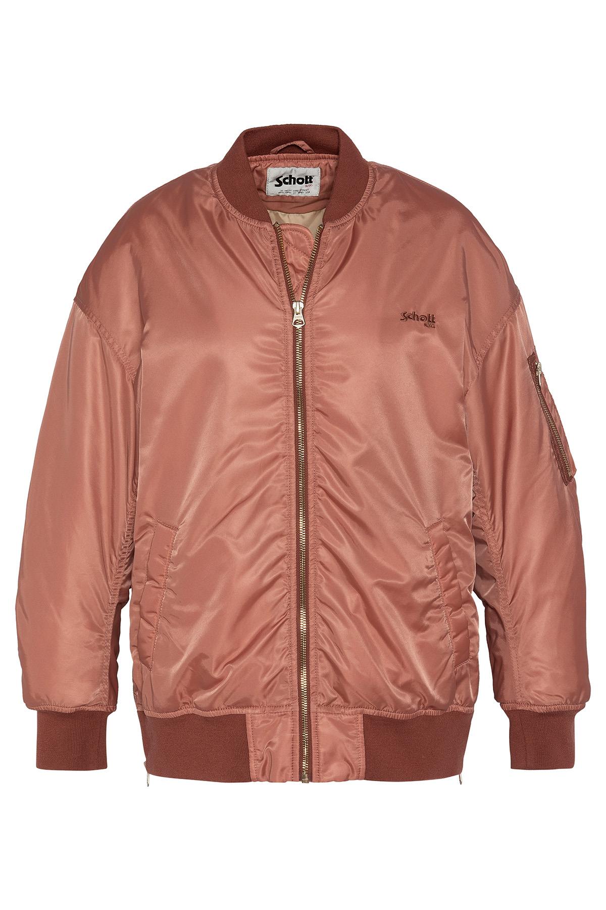 Powder pink nylon bomber jacket - Image n°1
