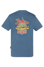 Steel blue t-shirt with Flying Tigers illustration on the back - Image n°1