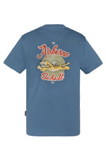Steel blue t-shirt with Flying Tigers illustration on the back - Image n°1