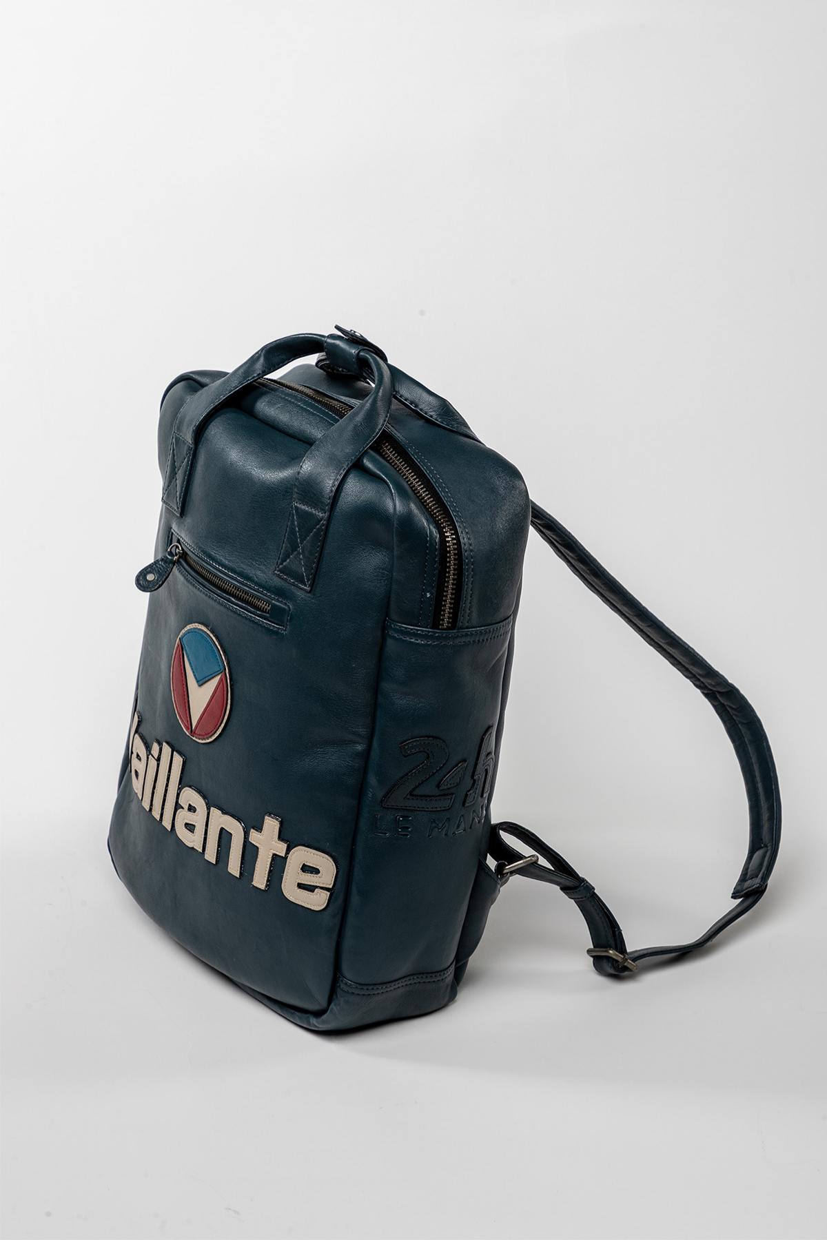 Michel Vaillant Royal Blue Leather Backpack - Image n°7