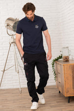 Navy blue Patrouille de France pants with patches - Image n°3