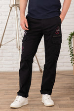 Navy blue Patrouille de France pants with patches - Image n°1
