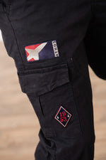 Navy blue Patrouille de France pants with patches - Image n°2