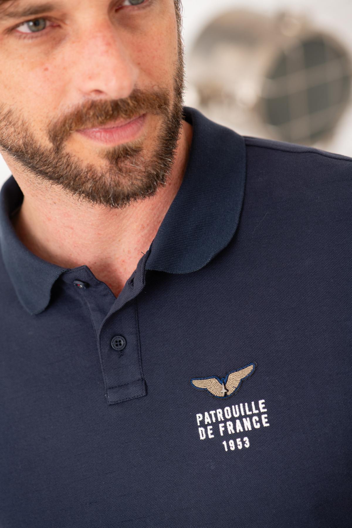 PAF navy blue cotton polo shirt - Image n°4
