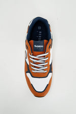 Men's orange, navy and white sneakers - Image n°4