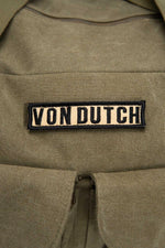 Khaki messenger bag with patches - Image n°3
