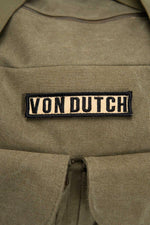 Khaki messenger bag with patches - Image n°3