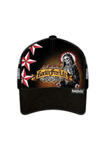 Black rock'n'roll trucker cap - Image n°1