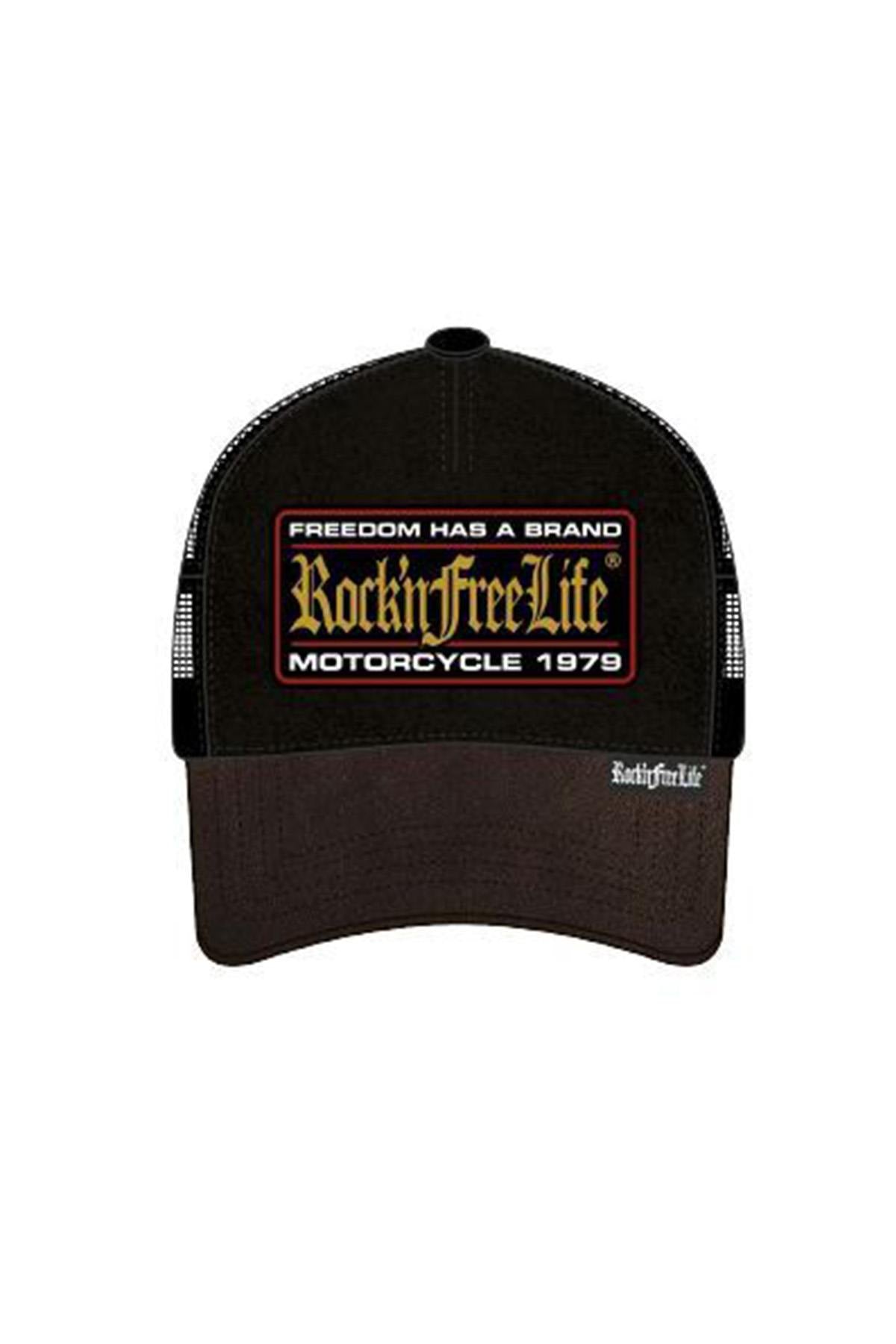 Rock'n Free Life black trucker cap - Image n°1