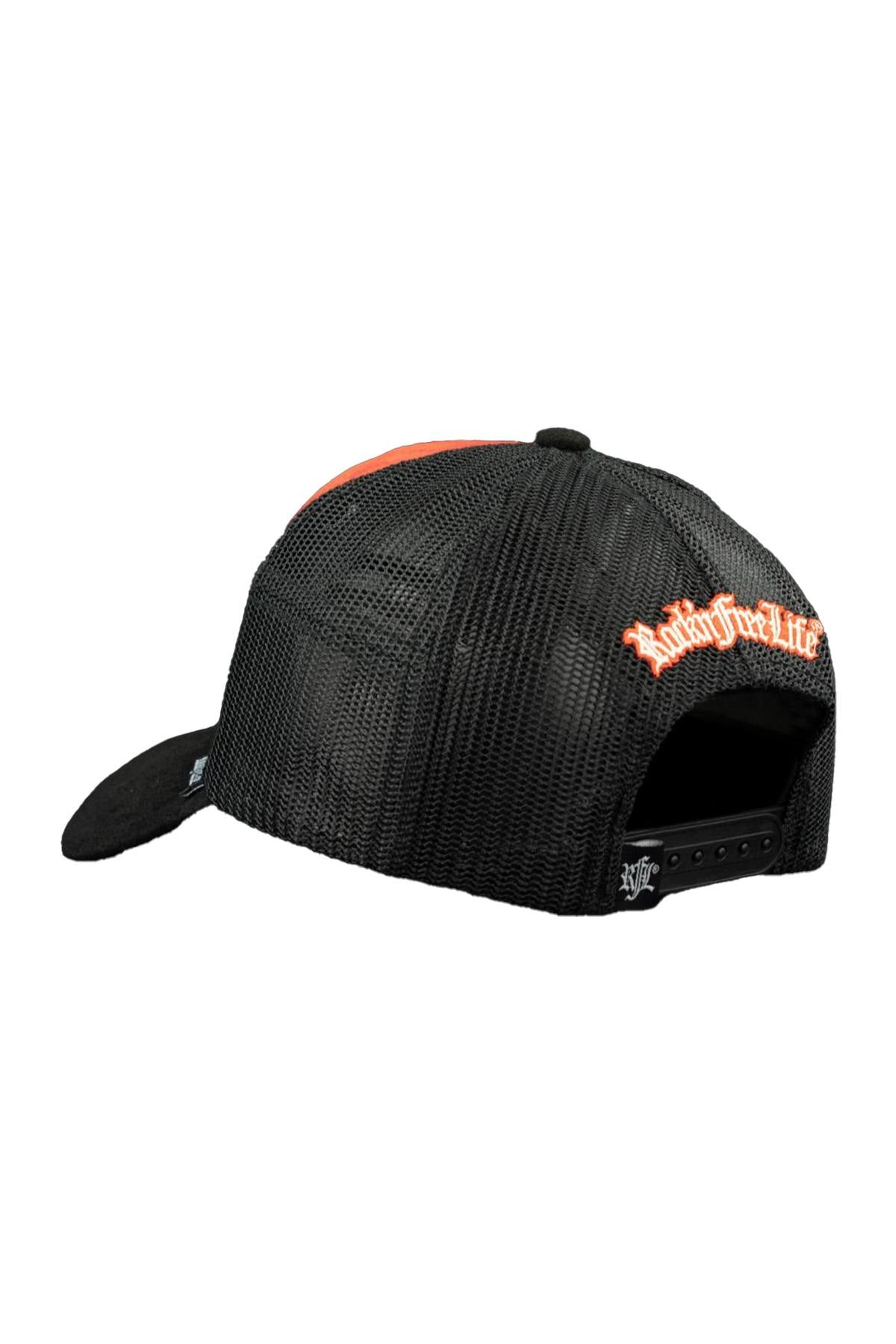 Black trucker cap with vintage print - Image n°2