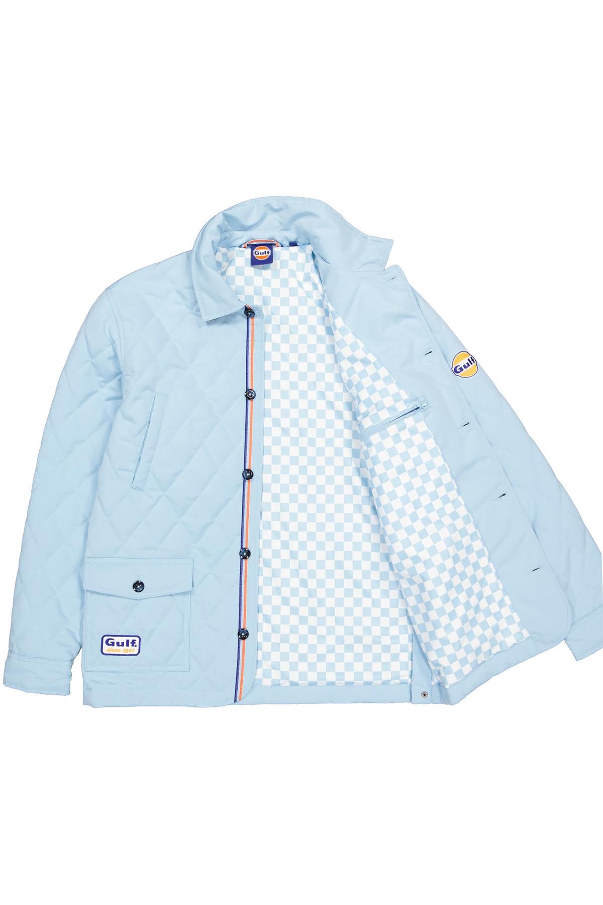 Gulf light blue textile quilted jacket - Image n°4