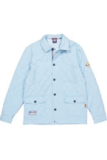 Gulf light blue textile quilted jacket - Image n°3