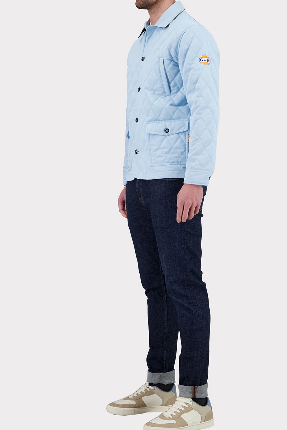 Gulf light blue textile quilted jacket - Image n°5