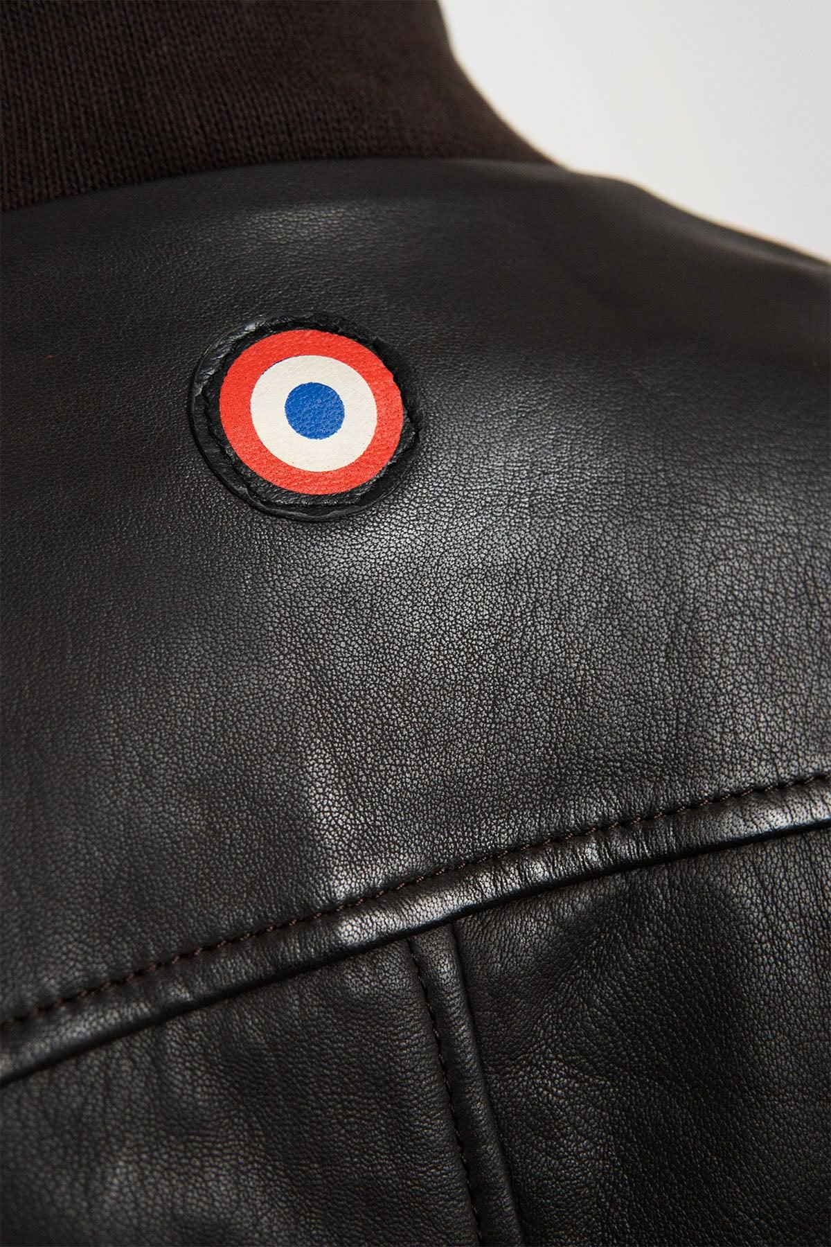 Limited edition brown leather jacket by Galiffi - Image n°4