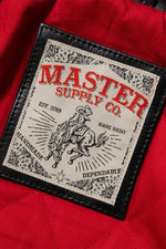 Black cowhide leather biker jacket - Image n°8