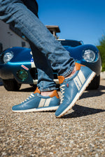 Carroll Shelby Blue Leather Sneakers - Image n°2