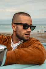 Teddy-style jacket in cognac suede leather - Image n°2