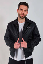 Black teddy jacket with Japanese-inspired shirt collar - Image n°3