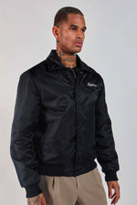 Black teddy jacket with Japanese-inspired shirt collar - Image n°6