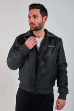 Khaki teddy jacket with Japanese-inspired shirt collar - Image n°2