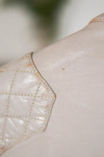 Men's gray leather racing jacket - Image n°6