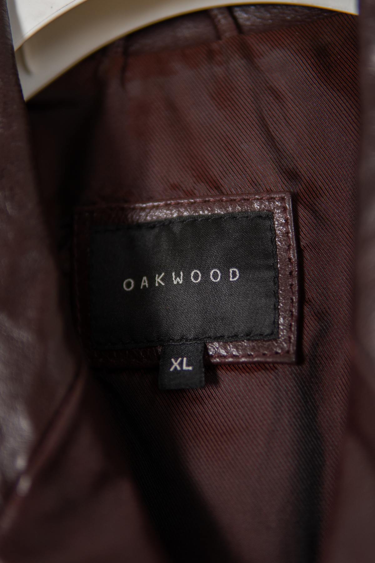  Women's burgundy buffalo leather blazer - Image n°3