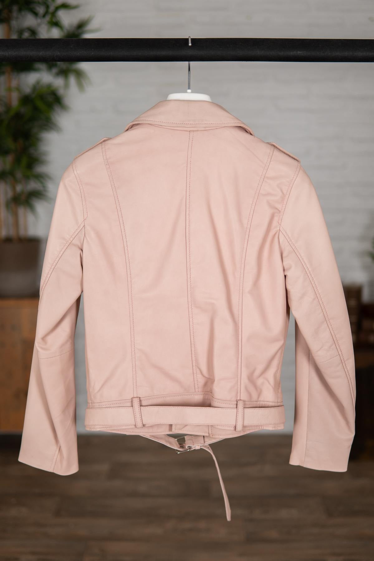 Pink women's Biker Jacket - Image n°2