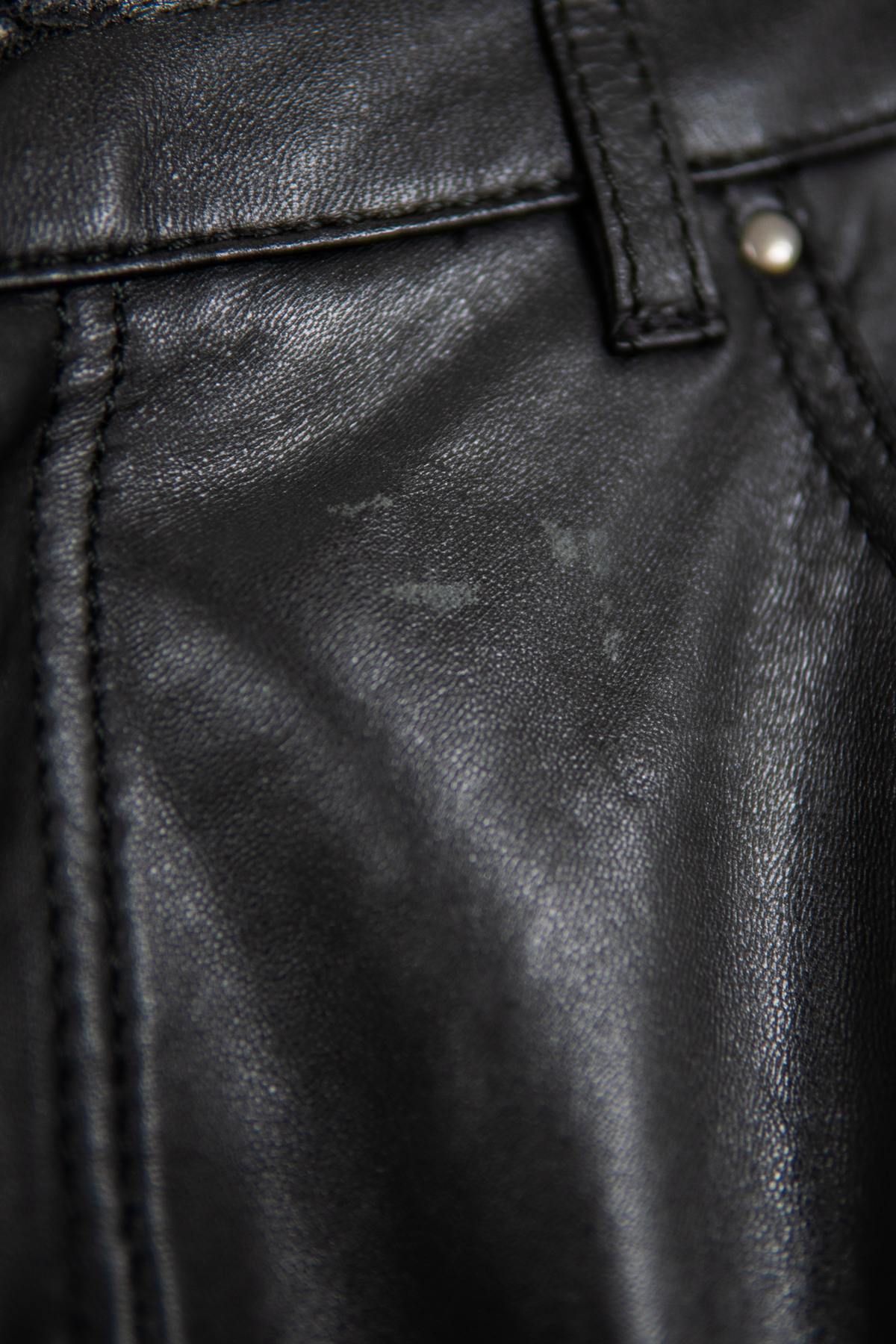 Men's black leather pants - Image n°3