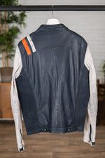 Men's racing style leather jacket - Image n°2