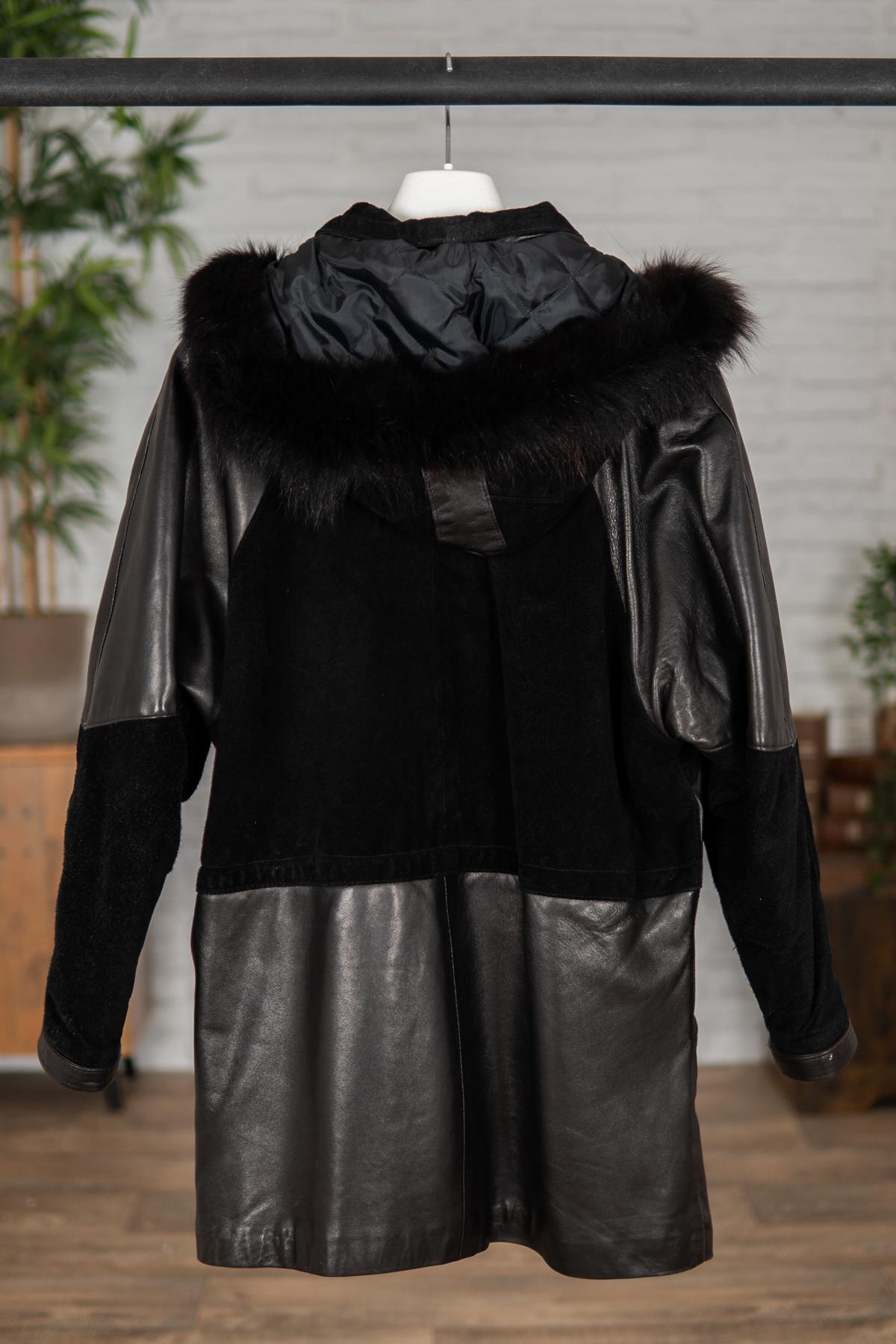 Women's bi-material coat VINT00063 - Image n°2