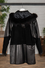 Women's bi-material coat VINT00063 - Image n°2