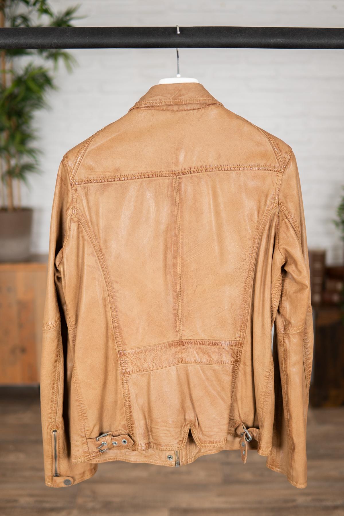 Women's vintage leather jacket - Image n°3