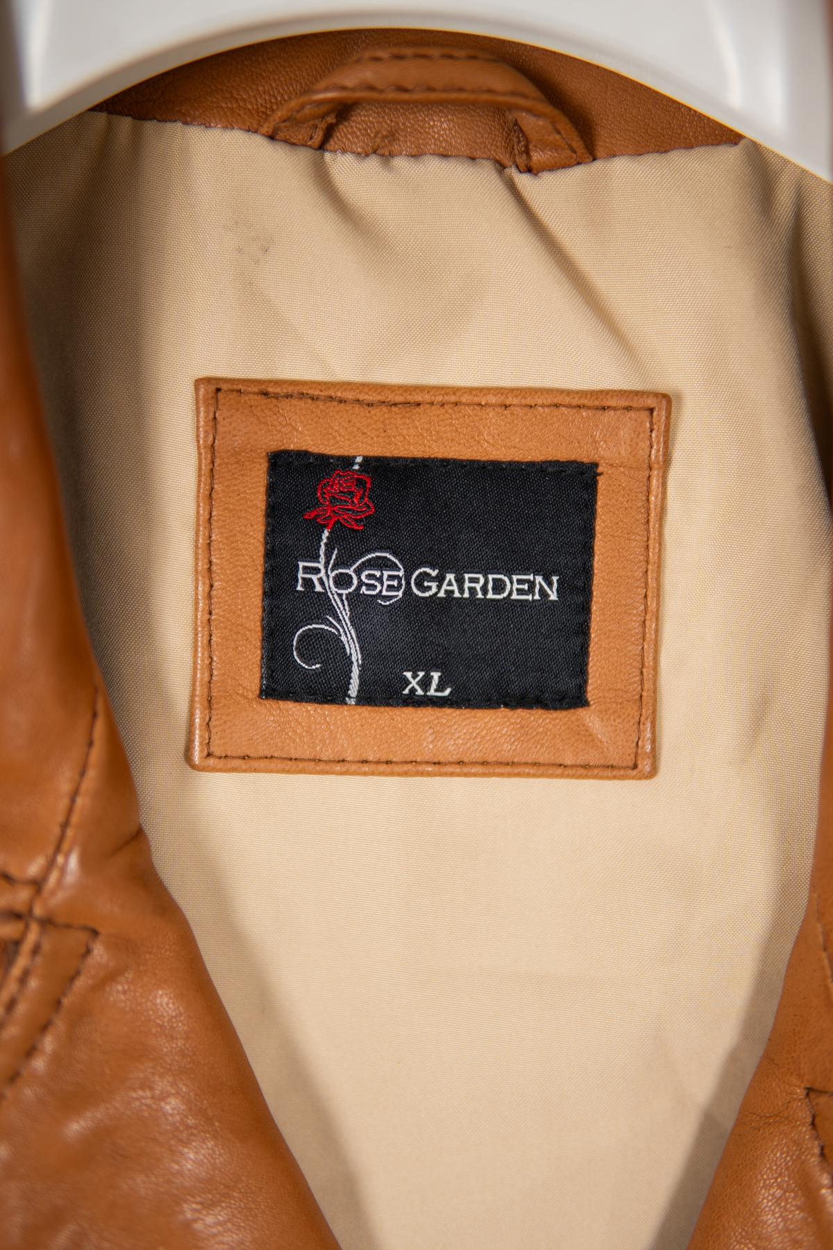 Women's Biker Jacket in cognac lambskin - Image n°2