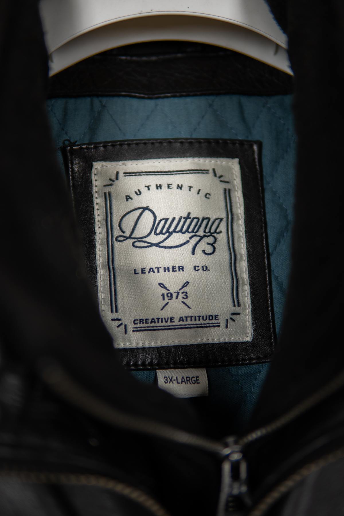 Cowhide leather jacket with facing VINT00083 - Image n°4