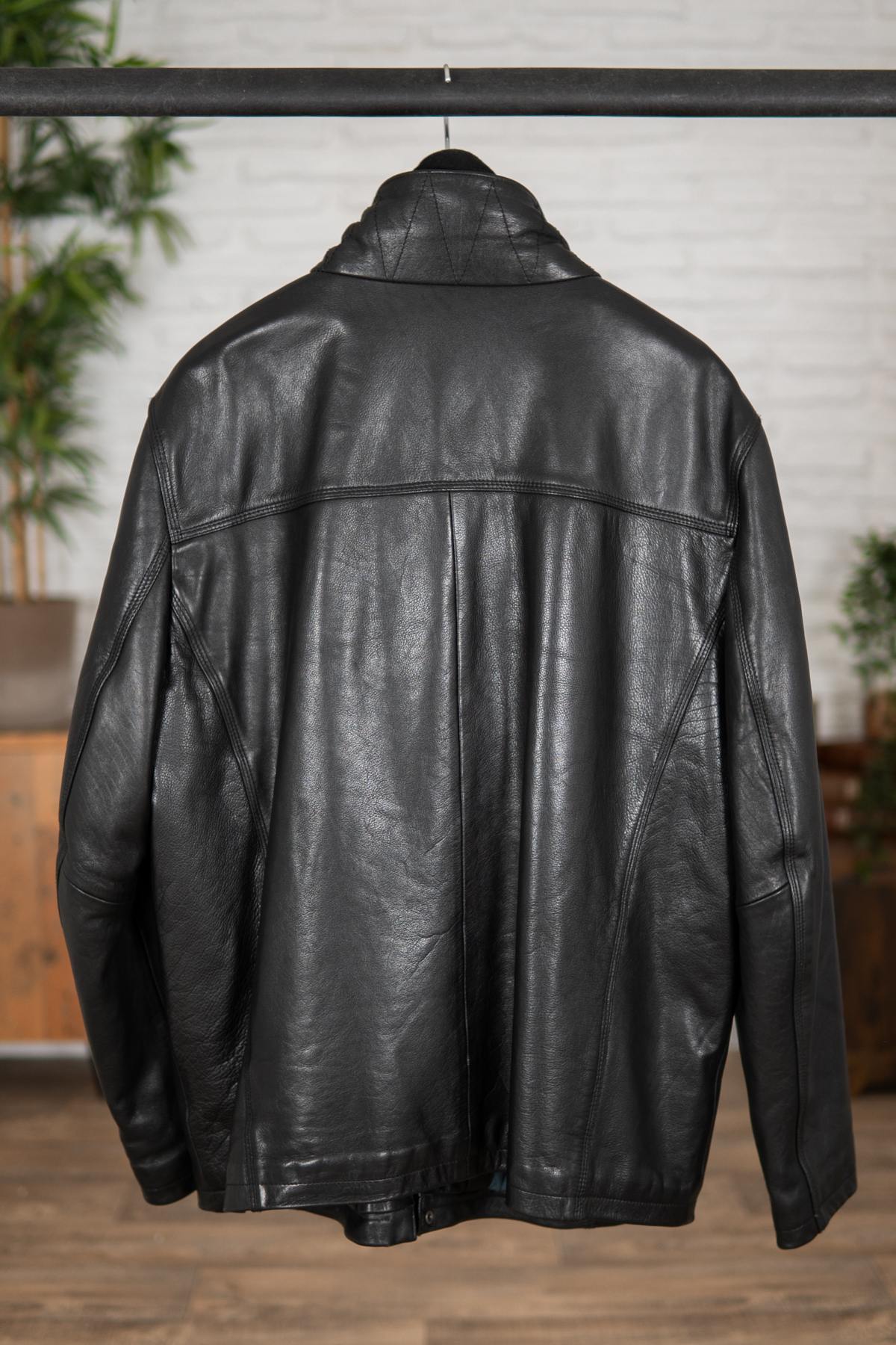 Cowhide leather jacket with facing VINT00083 - Image n°5