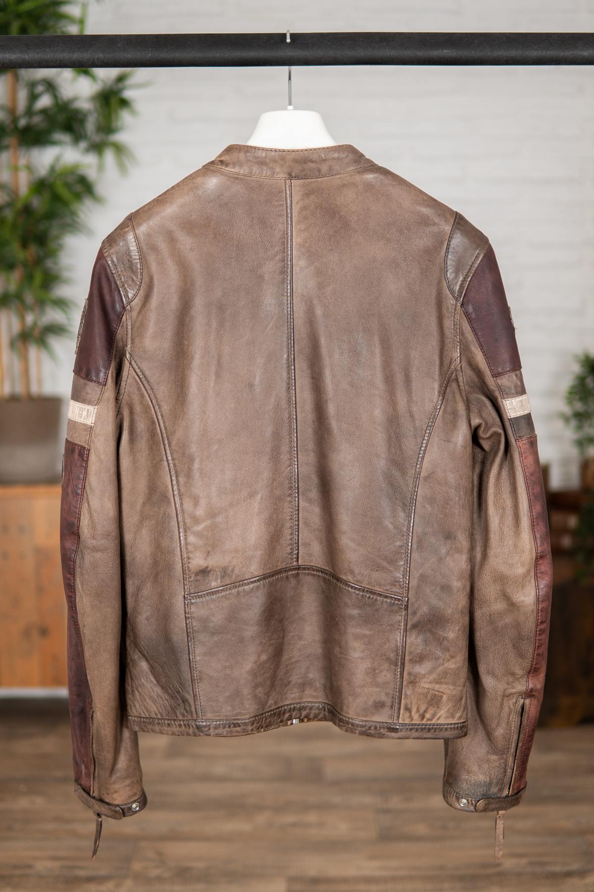 Retro effect biker style jacket - Image n°3