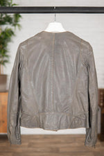 Aged gray perf style jacket - Image n°2