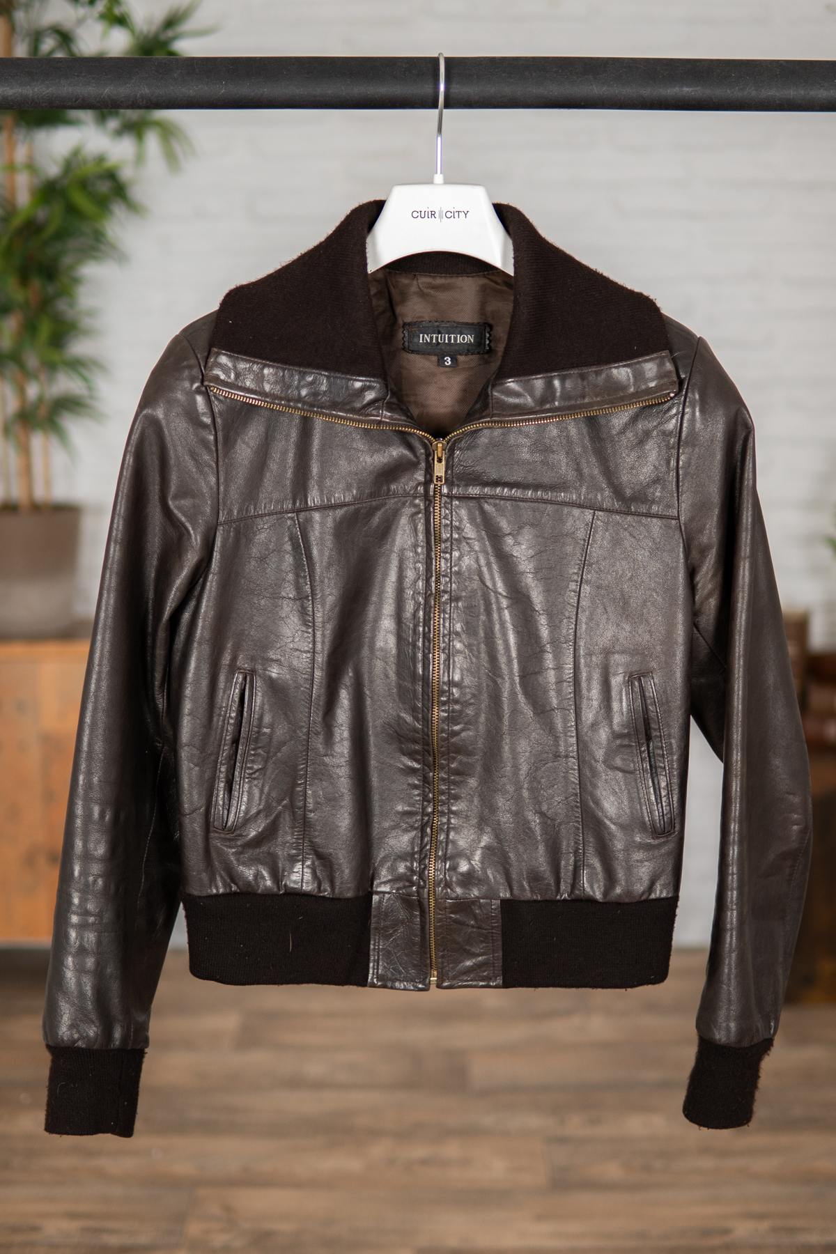 Women's brown buffalo jacket - Image n°1