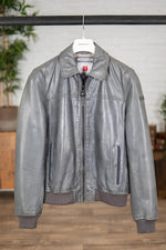 Men's Aviator Style Jacket Gray Blue - Image n°1