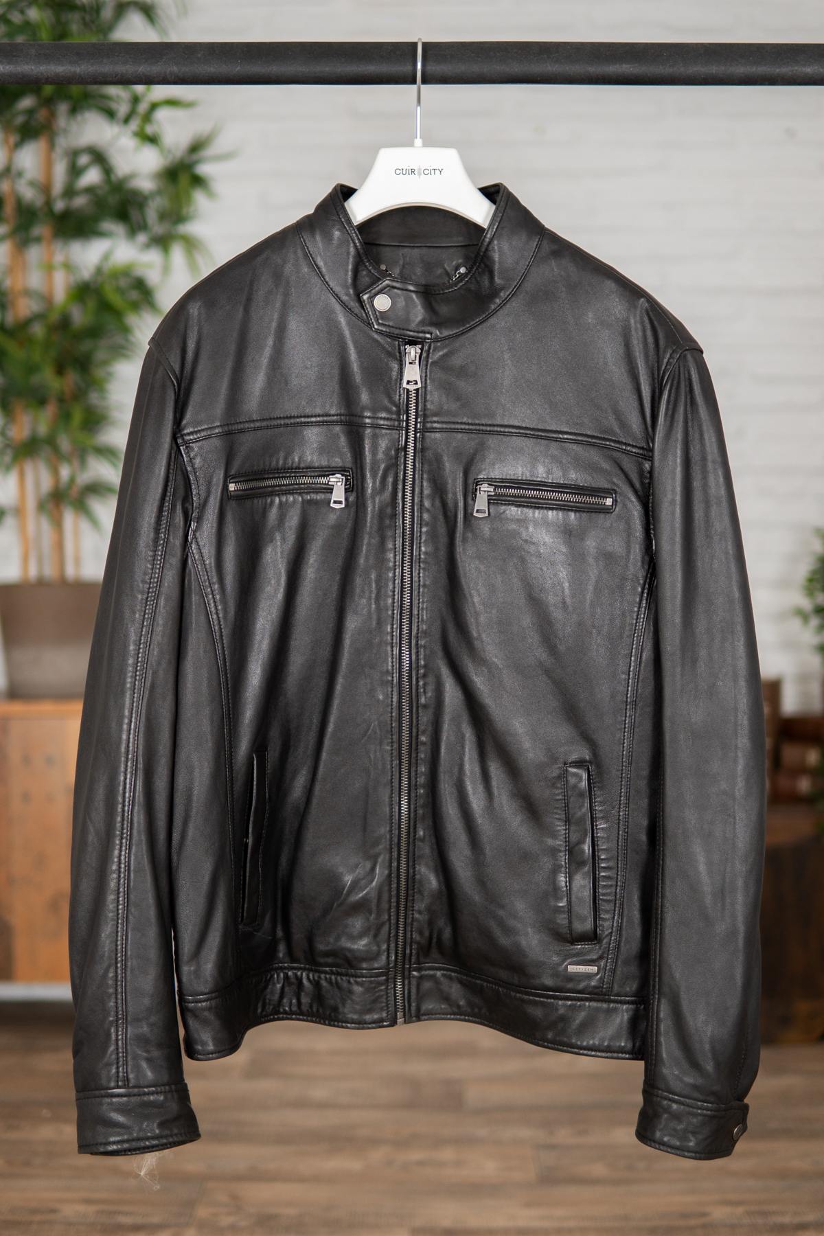  Plus size sheepskin leather jacket - Image n°1
