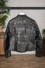 Women's black buffalo leather jacket - Image n°3